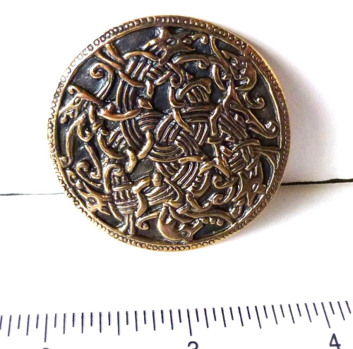 Kopi replica bronze Viking brooch w/box