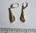 Satin fiinish Sterling drop earrings with cz - for pierced ears