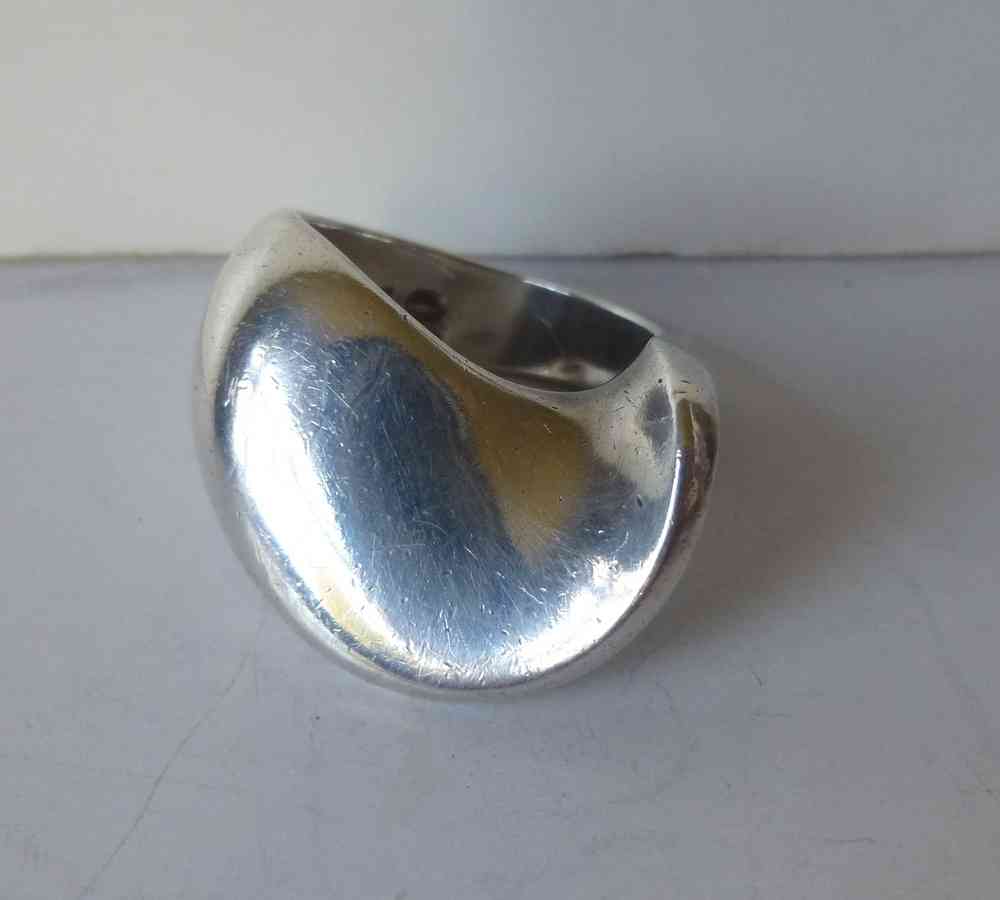 Georg Jensen Hans Hansen Sterling ring, size Q - Scandinavian Silver