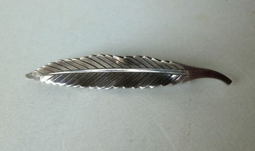 Anton Michelsen Sterling silver feather brooch