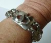 Crumple cast siilver tone bracelet