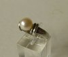 Sterling silver ring with pearl, size M