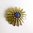 Brdr. Bjerring silver-gilt daisy brooch with central moonstone