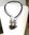 Huge dramatic silvertone pendant on neckring