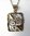 Trio silver gilt foliage & scrolls pendant