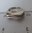 Triband  Sterling silver ring with gold central band, size Q